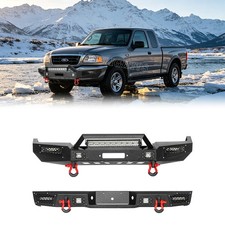 Offroad Fits 1998-2011 Ford Ranger Steel Front Rear Bumper Wwinch Plate Lights