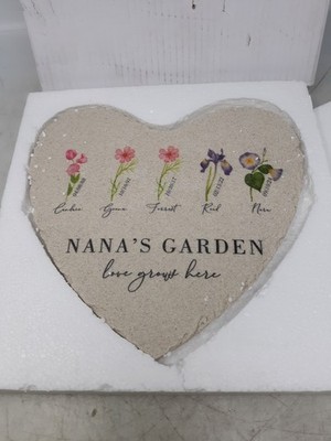 Personalization Mall Heart Stepping Stone Nana's Garden Personalized Gift