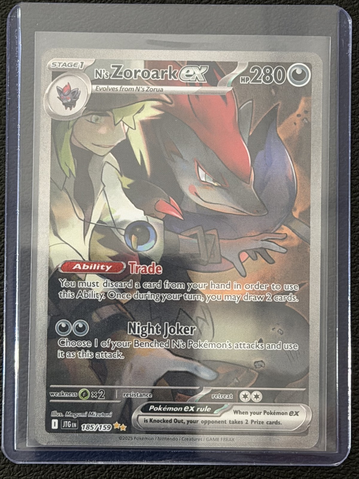 Pokemon: Journey Together - N's Zoroark EX 185/159 Special Illustration Rare