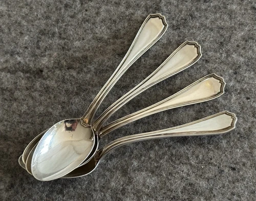 Reed & Barton HEPPLEWHITE Sterling Silver Teaspoons Set of 4 Spoons