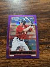 2012 Bowman Chrome Prospects Retail Purple Refractor /199 Jordan Scott