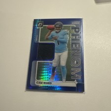 2025 Optic CAM WARD Blue Hyper Phenom Patch Relic Rookie RC Tennessee Titans SP
