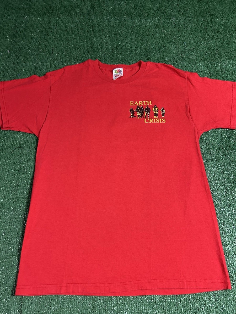 Vintage Y2K Earth Crisis Destroy The Machines Band T Shirt Sz S