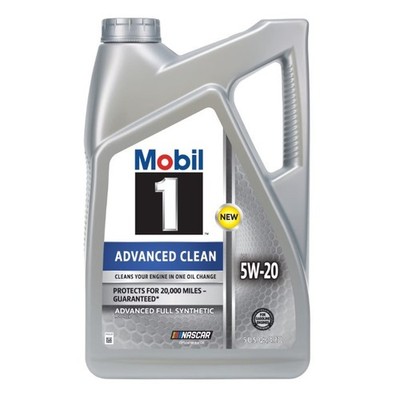 Mobil 1 Advanced Clean Full Synthetic Motor Oil 5W-20 5 Quart, New Sealed