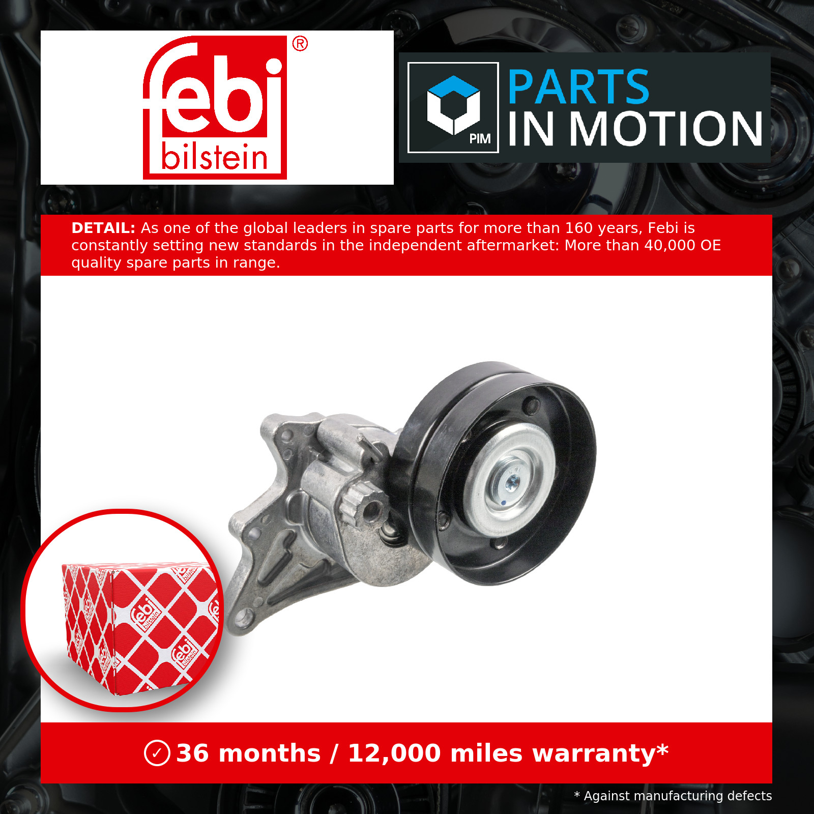 Aux Belt Tensioner 36981 Febi Drive V-Ribbed A1132000070 A1132000170 1132000070