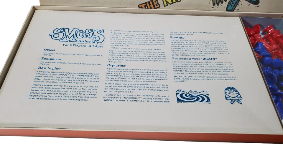 SMESS The Ninny's Chess Board Game 1970 VINTAGE Parker Brothers 100% Complete - Image 2 of 4