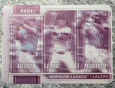 2026 Topps Aaron Judge Cal Raleigh Pasquantino Magenta Printing Plate #211 1/1