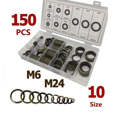 #ad #ad O ring Bonded Washers Metal Rubber Oil Drain Plug Gasket Bonded Seal Oil Washer $20.60