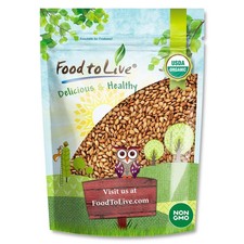 Organic Roasted Whole Golden Flax Seeds   Vegan, Kosher - by Food to Live