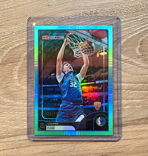 Topps 2025-26 NBA Hoops Cooper Flagg RC Teal Rainbow /299 #35 Mavericks