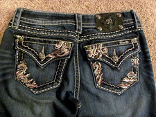 Miss Me Jeans Womens Size 28 30 X 33 Bootcut Blue JP558282 Signature-Rise