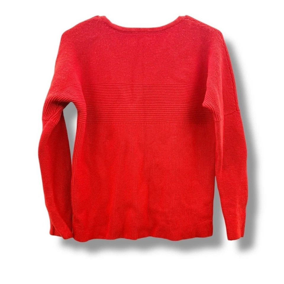 Suéter de punto grueso Helmut Lang para mujer talla XS rojo dobladillo alto bajo Foto 2 de 4