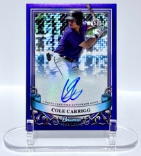 2024 Bowman Sterling Cole Carrigg Auto /120 Purple Refractor #PA-CC Rockies