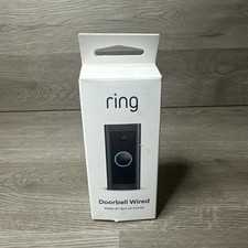 Ring Video Doorbell Wired Black Two-way Talk / Night Vision NEW