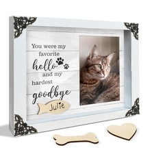 4x6 Covered Dog Memorial Picture Frame, Pet Memorial Gifts for Dogs Cats, Ber...