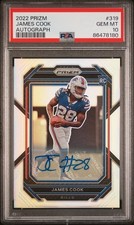 2022 Panini Prizm James Cook #319 Silver Prizm Auto Rookie RC PSA 10