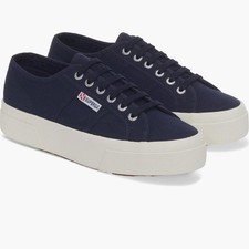 Zapatillas Plataforma Superga 2740 Azul Marino Talla 40/9 Mujer’s/7.5 Hombre’s