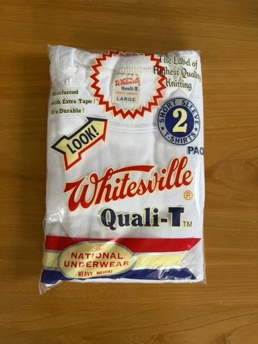 Whitesville 2-PACK WHITE T-SHIRT Made in Japan - USA Stock -L size - product listing photo