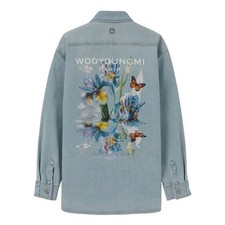 Wooyoungmi Flower Logo Denim Shirt 154525205