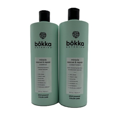 bokka Botanika Miracle Rescue & Repair Shampoo & Conditioner 32 fl.oz Duo