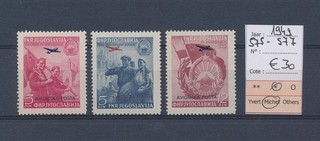 BV74638 Yugoslavia 1949 airmail stamps fine lot MH cv 30 EUR