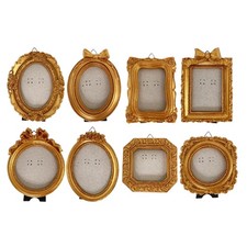 4PCS Vintage Resin Picture Frame-Mini Photo Frame Tiny Antique Frames Small