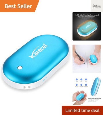 Rechargeable Hand Warmer, 5200mAh Double-Sided 4-inch Full-Surface Heat Elect...