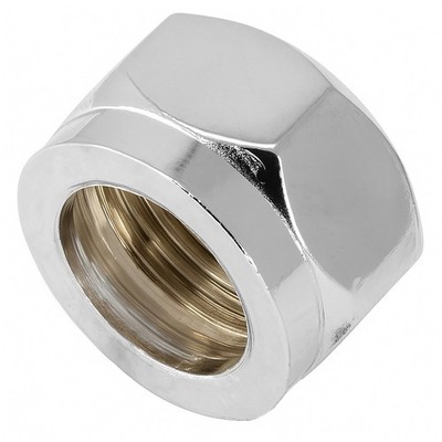 10 Stück 15 mm Messing verchromt Druckmutter für Kupferrohrverschraubungen
