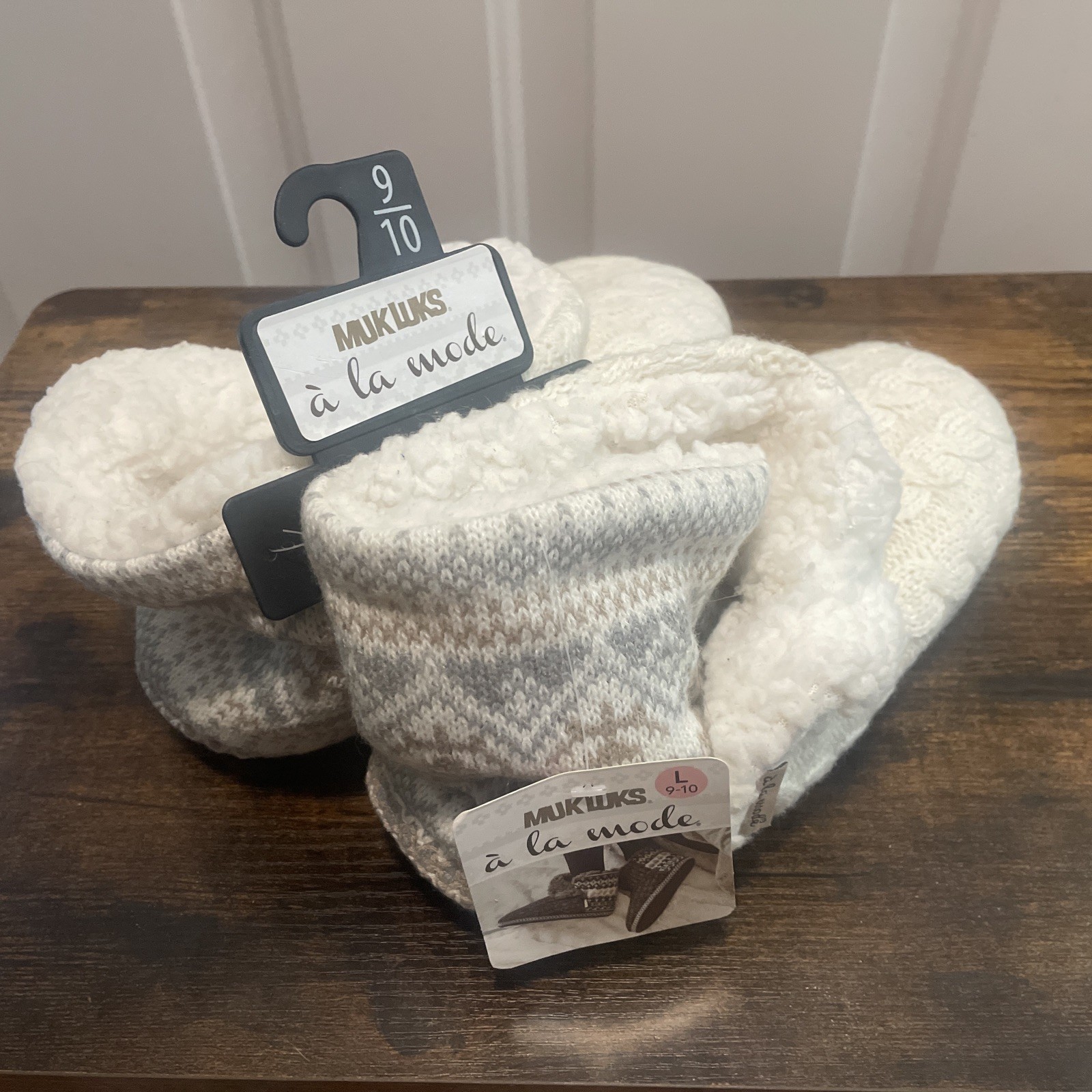 SAOLA Stivaletti ciabatte MUK LUKS donna a La mode maglia suola rigida 9 10 nuovi con etichette