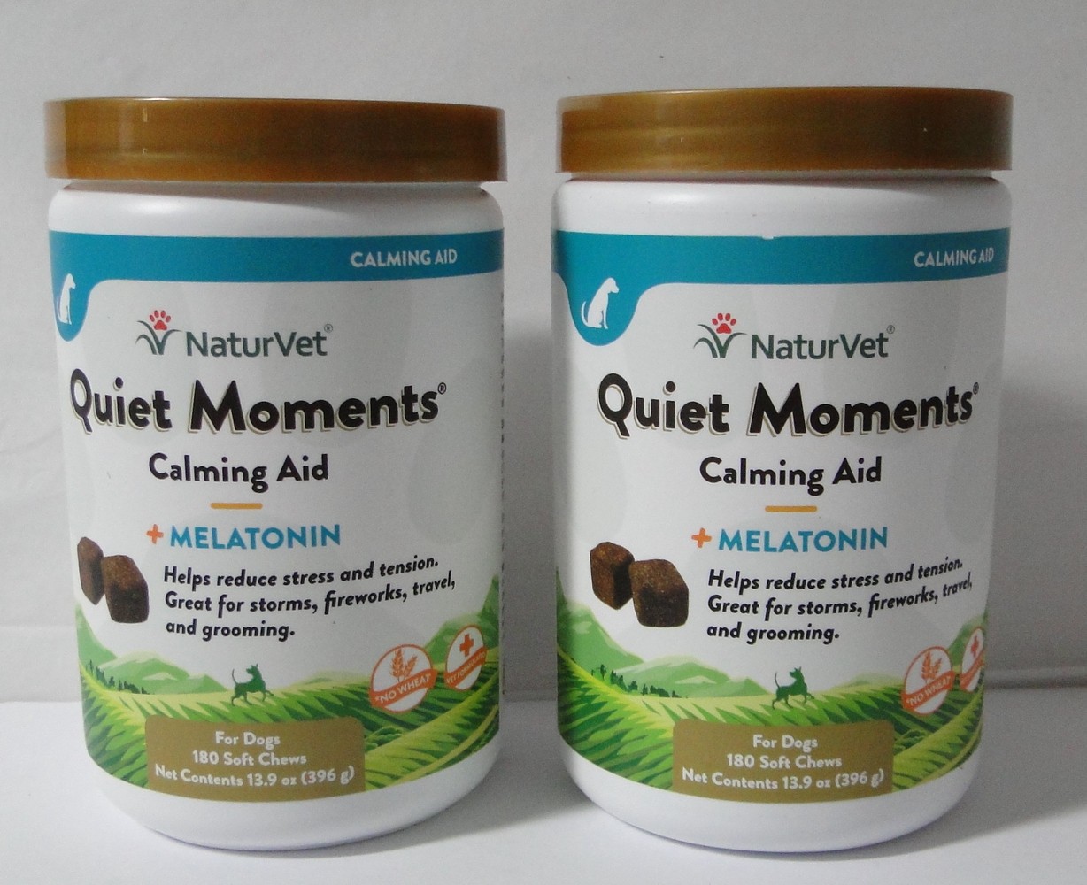2 ea. NaturVet Quiet Moments Melatonin Calming Aid for Dogs 