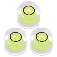 3pcs Round Bubble Level 8x5.5mm Mini Circular Bullseye Spirit Levels, Lime