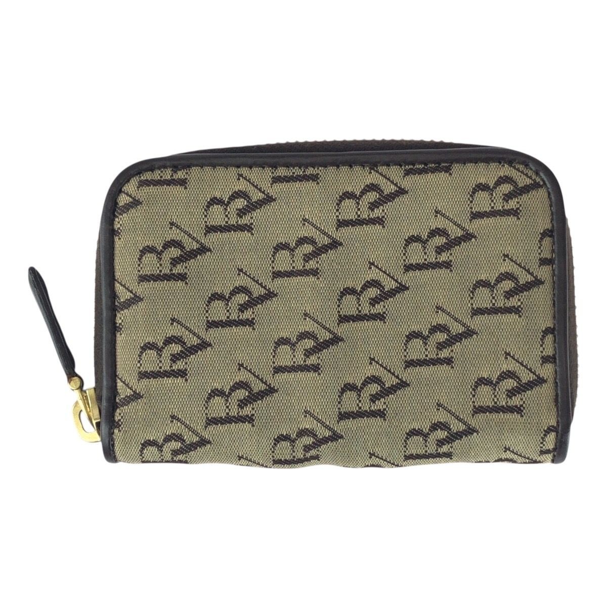 Bottega Veneta Canvas Wallet Beige Brown Gold Hardware Women’s