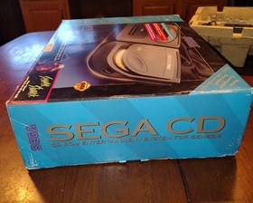 WORKING Sega CD Model 2 Console: Boxed + Mounting Plate, Sewer Shark, Extender