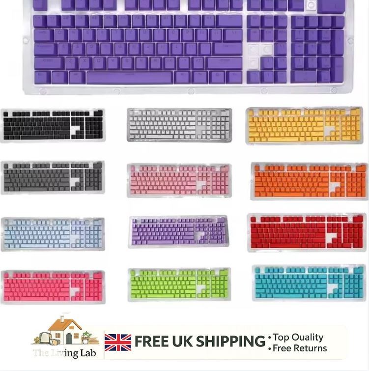 104Pcs Double‑Shot Translucent Keycaps OEM Profile Set - Solid Colour Schemes