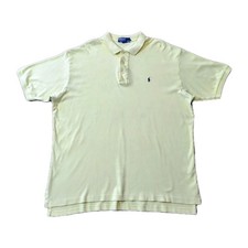 Vintage Polo Ralph Lauren Polo Shirt Mens XL Yellow Made In USA Classic Fit