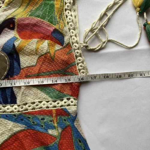 NWT Z & L Europe Toucan Multicolored Tassel Mini Dress Size Medium - Picture 16 of 17