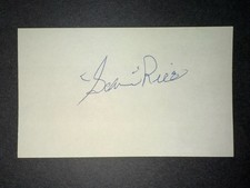 Sam Rice, SIGNED 3x5 Card, Senators  HOF (Died 1974) - JSA