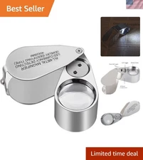 LED Illuminated 40X Magnifying Loupe - Perfect Gift for Collectors & Explorers
