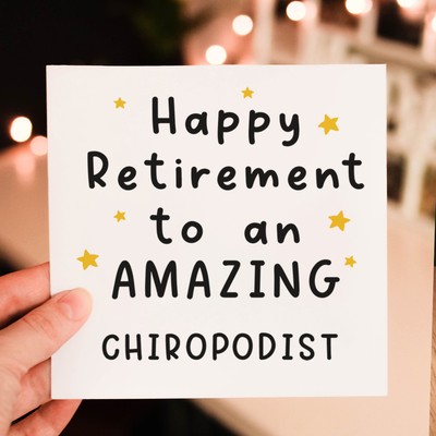HAPPY PENSION AMAZING CHIROPODIST - Karte auf Bestellung gedruckt - Geschenkidee