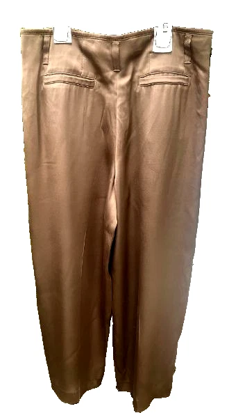 De Italia: Pantalones para mujer BRUNELLO CUCINELLI 100 % seda, 6 - tono champán Foto 3 de 4