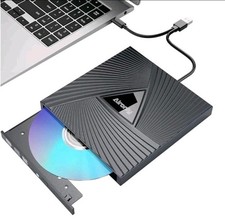 External CD/DVD Drive for Laptop/PC, USB 3.0 Type-C Portable Player for Computer