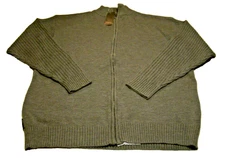 Koman Sport Men's Gray Full Zipper Mock Neck 2-Pockets Sweater-Size 2XL-NWT