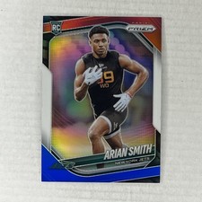 2025 Panini Prizm - Arian Smith RC #391 Red White & Blue Prizm New York Jets