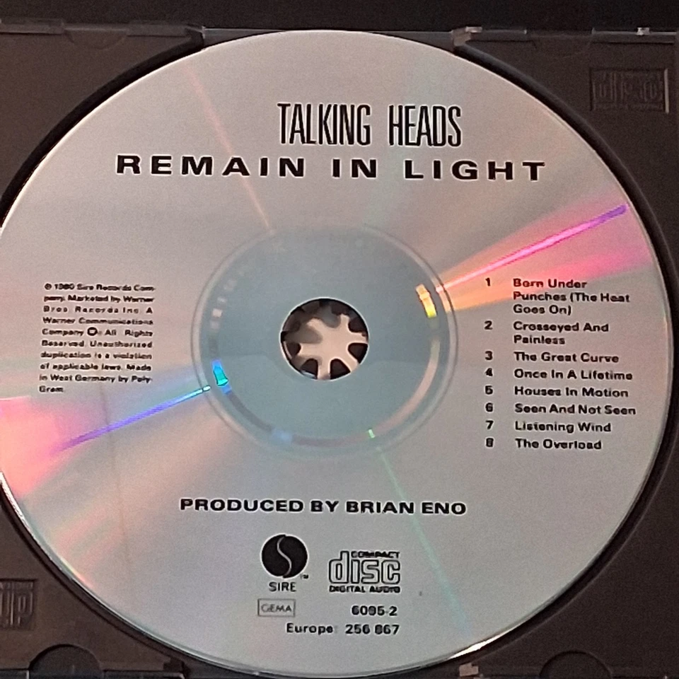 Talking Heads: Remain in Light CD - Original West Germany Release No UPC VG Foto 4 de 4