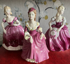 3 X Coalpor Figurine " Ladies of Fashion " AMANDA ROSEMARY WINSOME