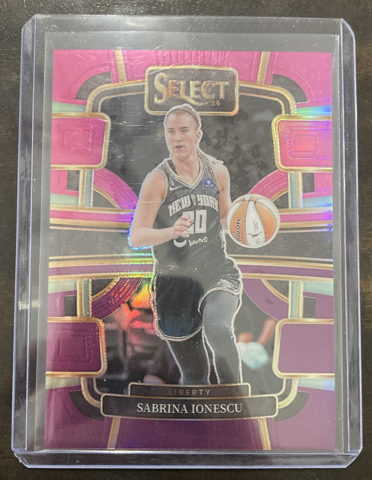 2024 Panini Select WNBA - Concourse Sabrina Ionescu #63 Pink & Purple Prizm /99