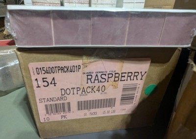American Olean 1 3/8'' ceramic tile Dot pack of 40 pieces Raspberry 154