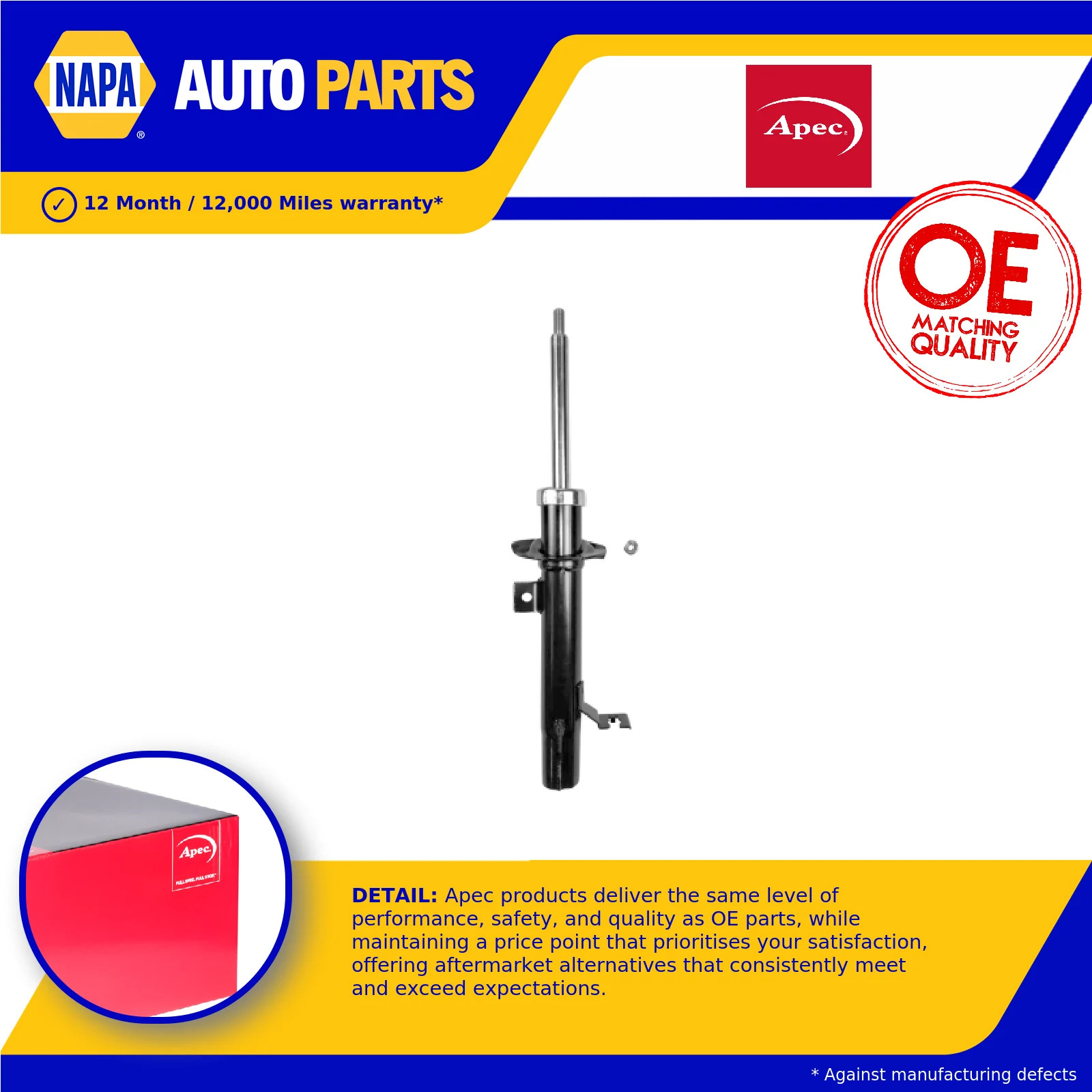 Shock Absorber (Single Handed) Front Left ASA1105 Apec 1329535 1436173 Quality