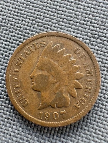 1907 Indian Head Penny - Good Condition - Exact Coin Shown - Free Shipping