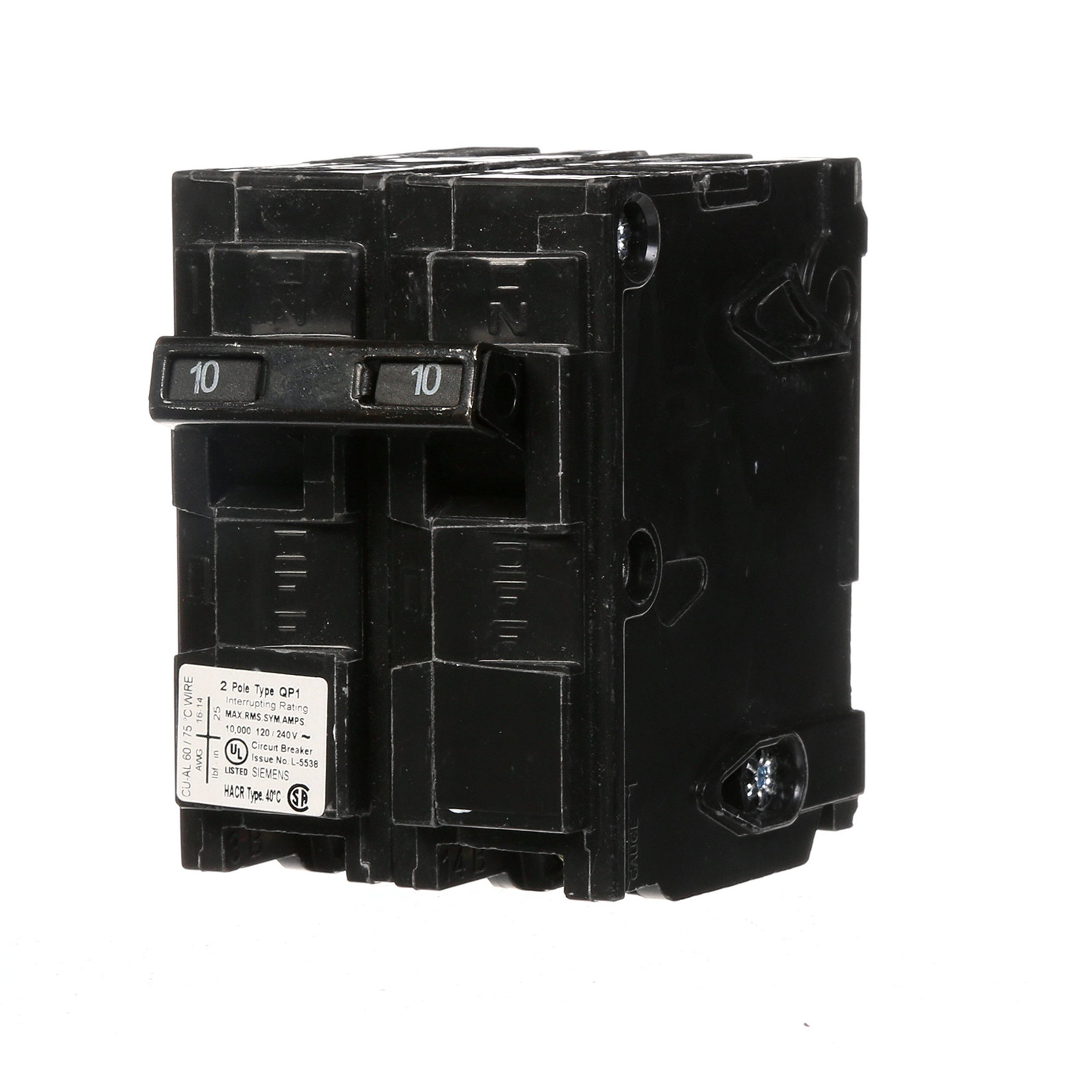 Q210 10-Amp Double Pole Type QP Circuit Breaker